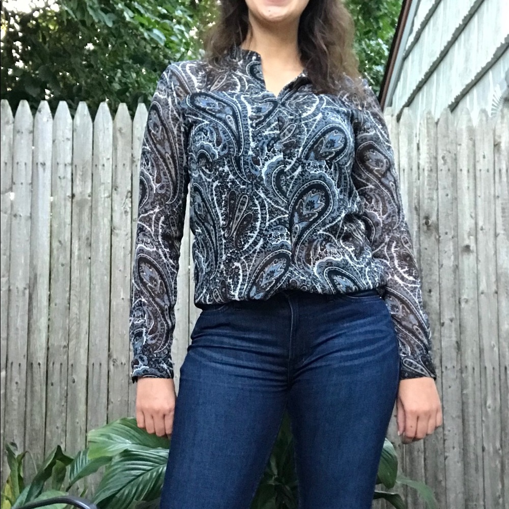 Michael Kors | Paisley blue blouse💙
